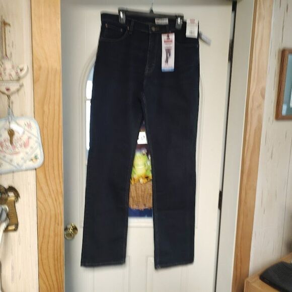New Wrangler Dark Blue Straight Fit Jeans Size Men's 34/34 - Picture 1 of 3